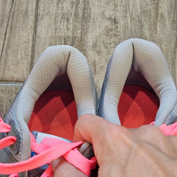 Nike Revolution 2 Running Shoes Women’s 11 Gray Pink Turquoise Mesh Training Gym - Picture 6 of 10